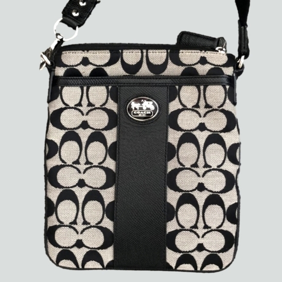 Coach Sutton Signature Fabric and Leather Swingpack Bag - Picture 1 of 12
